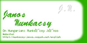 janos munkacsy business card